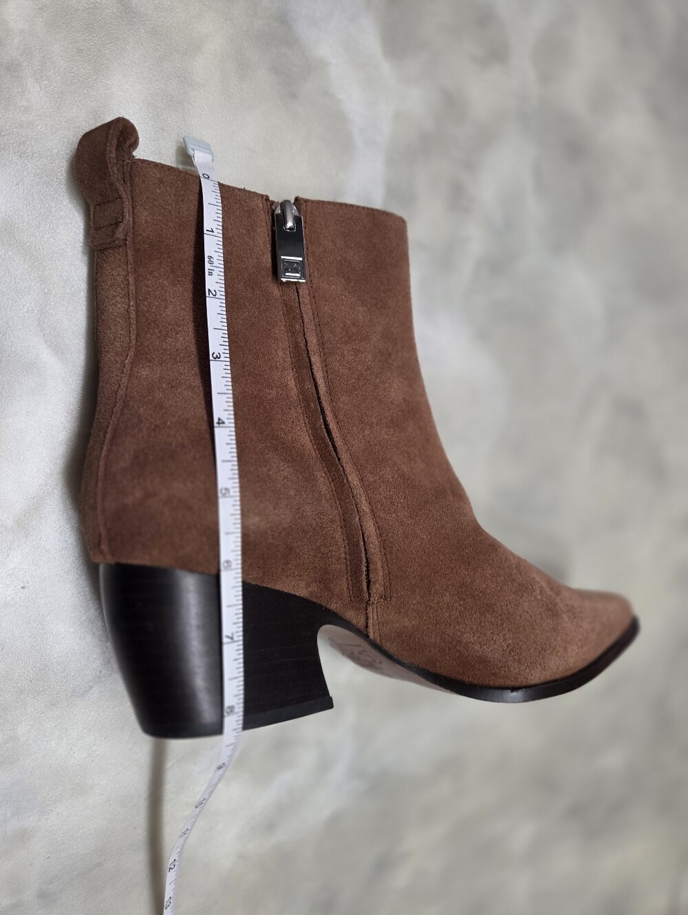SARTO By Franco Sarto- Viance  Brown Suede Ankle Booties Size 10M - Picture 4 of 7